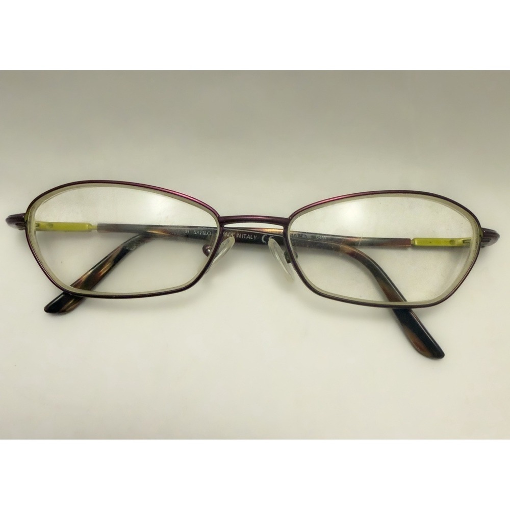 Safilo Elasta Eyeglasses Frame 4780-64W Women's Purple Metal Full Rim Oval 130